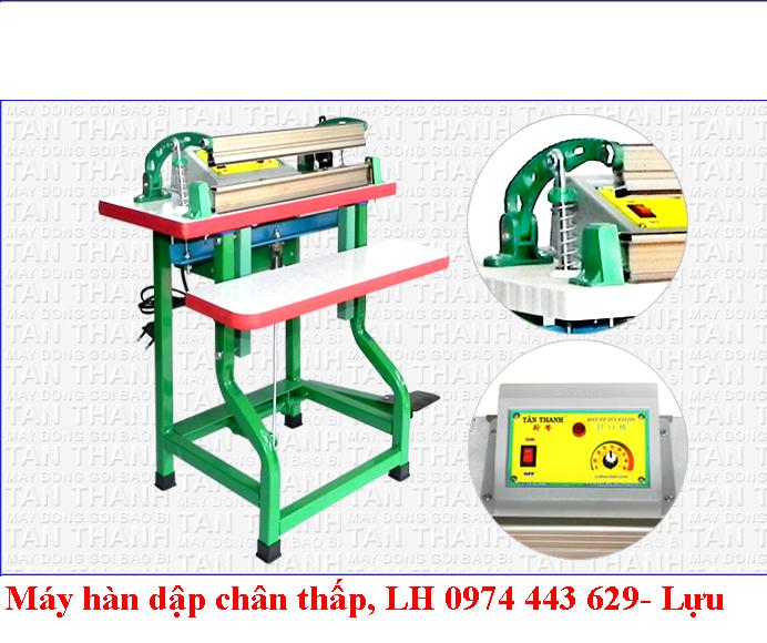 Máy hàn miệng túi dập chân, máy dán miệng túi đạp chân