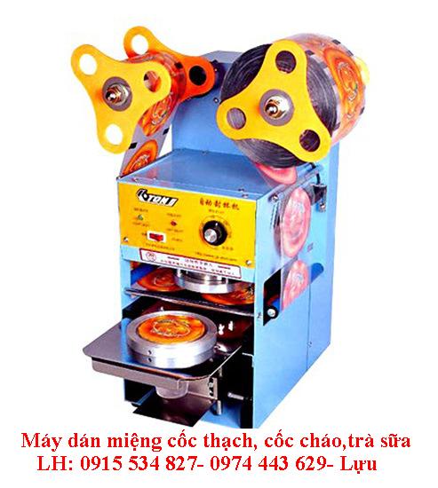 Bán Máy dán miệng cốc ET-D6, máy dán miệng cốc trà sữa. ..